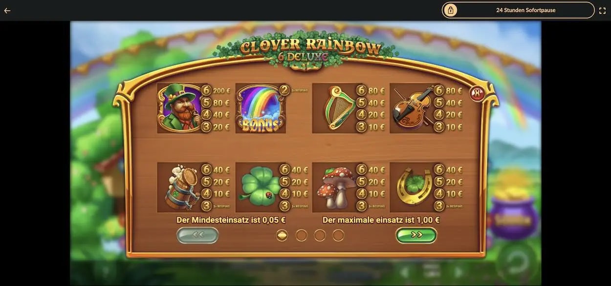 clover-the-rainbow-6-deluxe-gewinntabelle