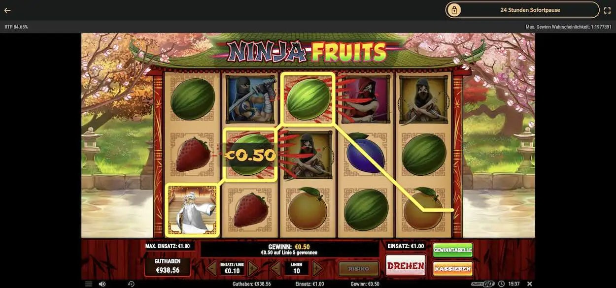 ninja-fruits-gewinn