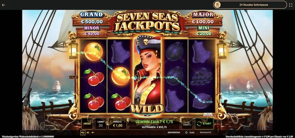 seven-seas-jackpots-gewinn